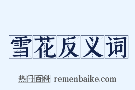 雪花反义词是什么意思的图片